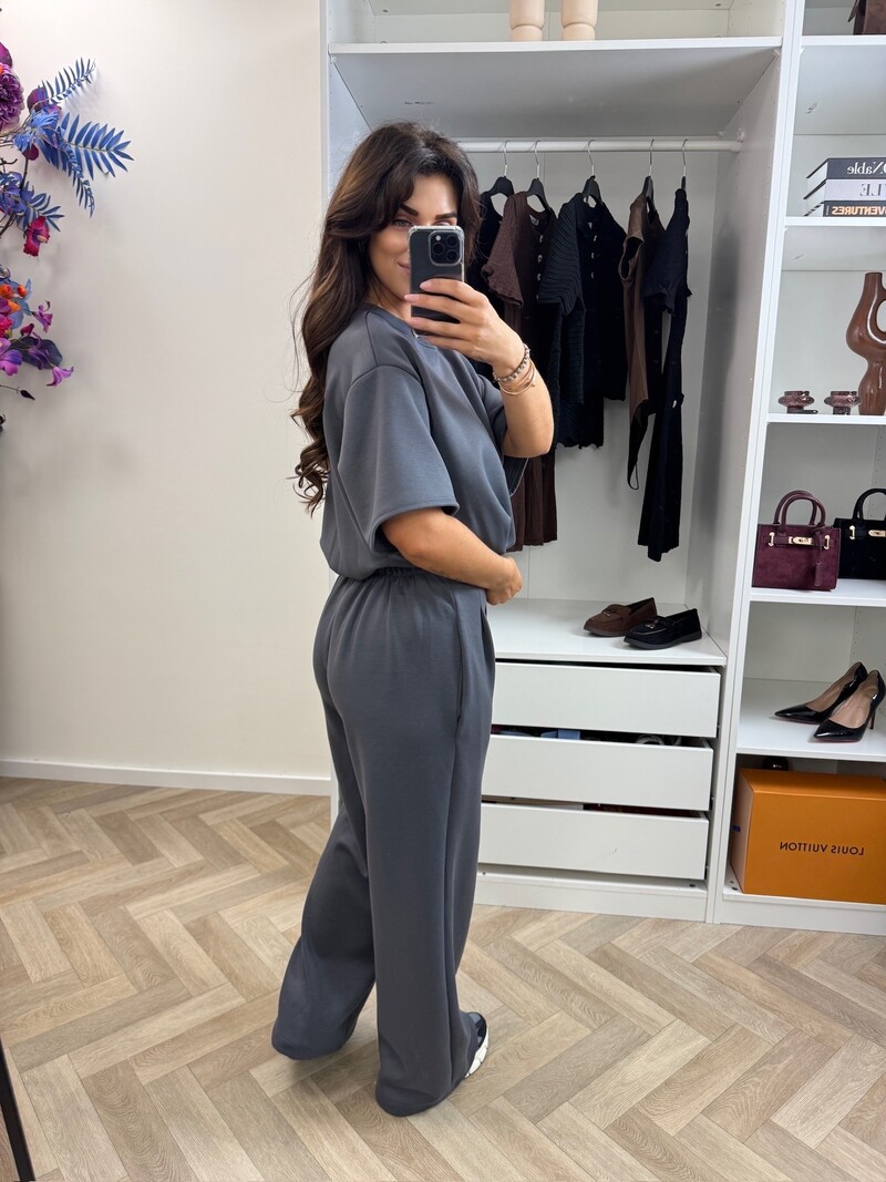 Joggings Set Donna New Dark Grey