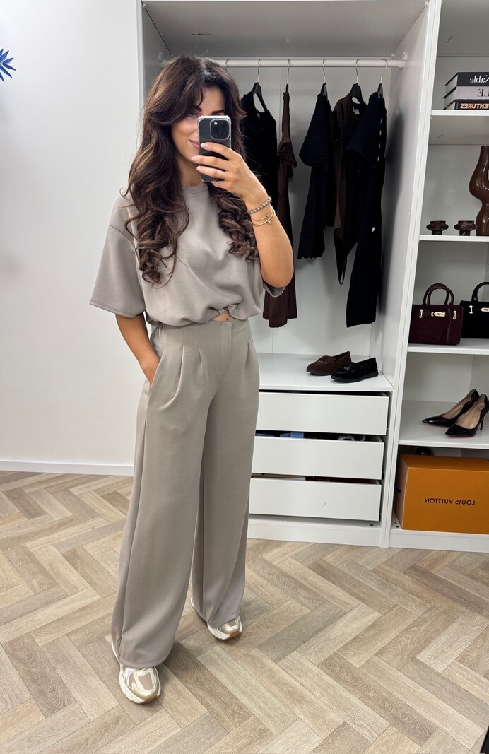 Joggings Set Donna New  Taupe