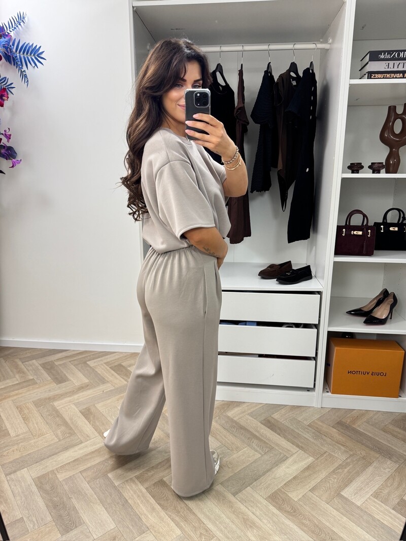 Joggings Set Donna New  Taupe