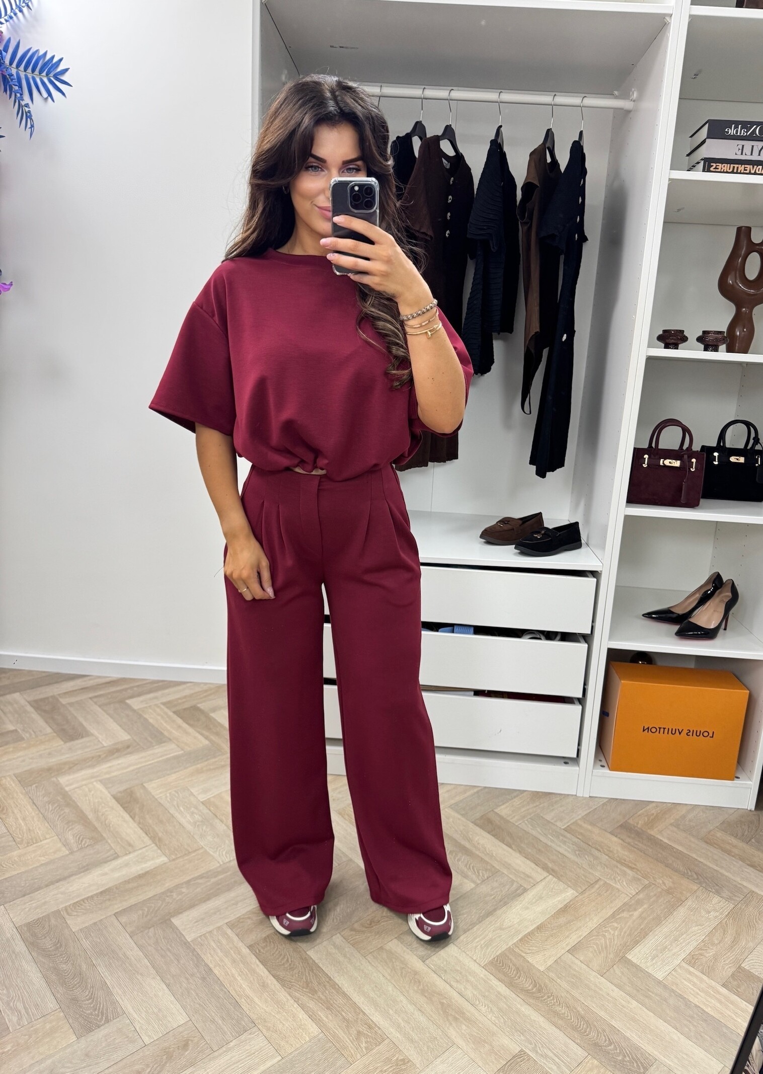 Joggings Set Donna New  Bordeaux