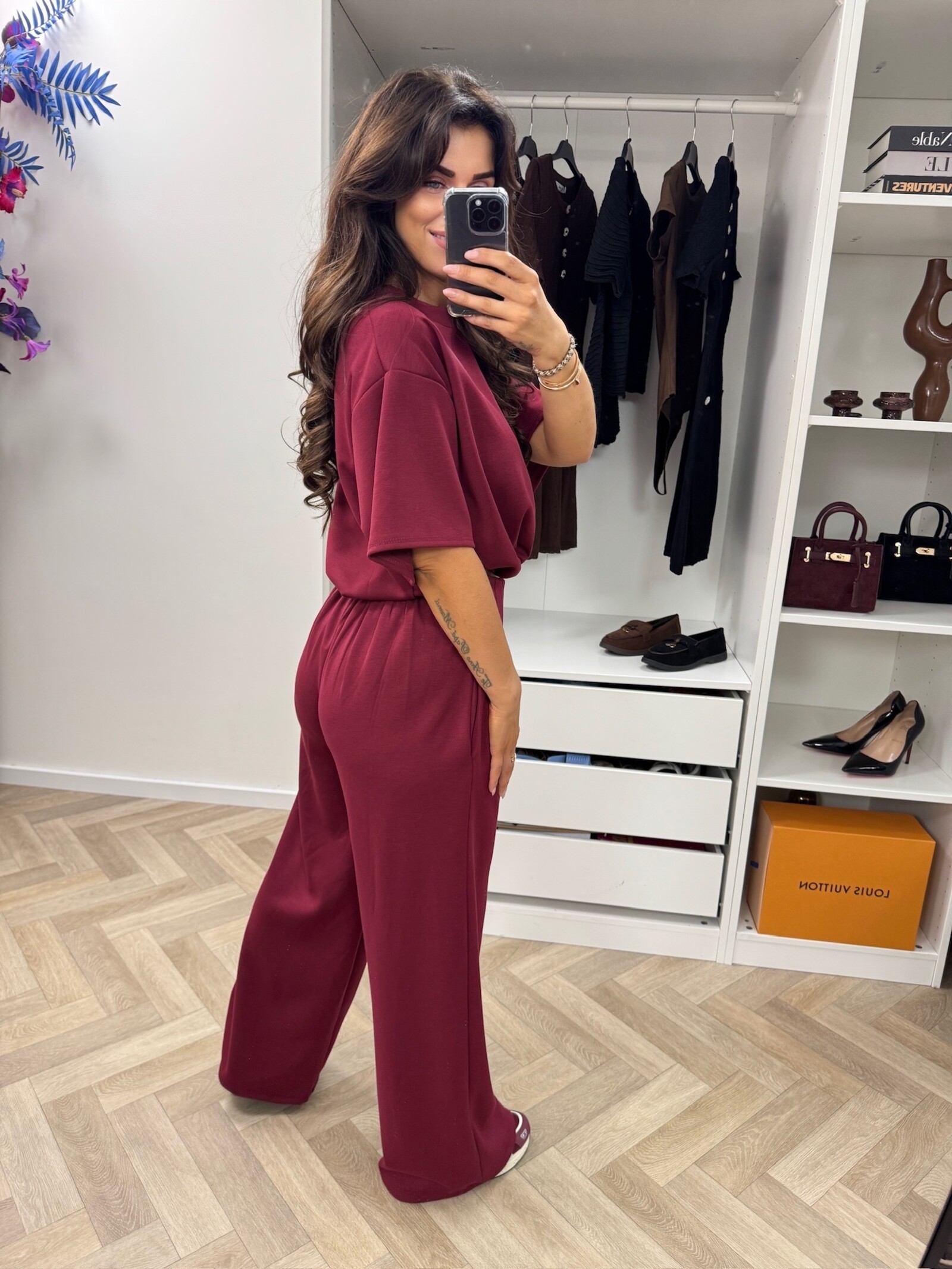 Joggings Set Donna New  Bordeaux