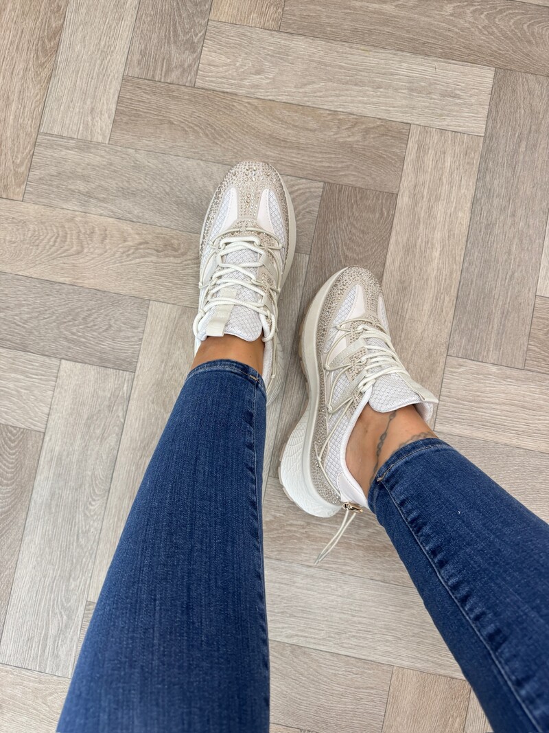 Sneakers Diamonds Steffie 88-132 Beige