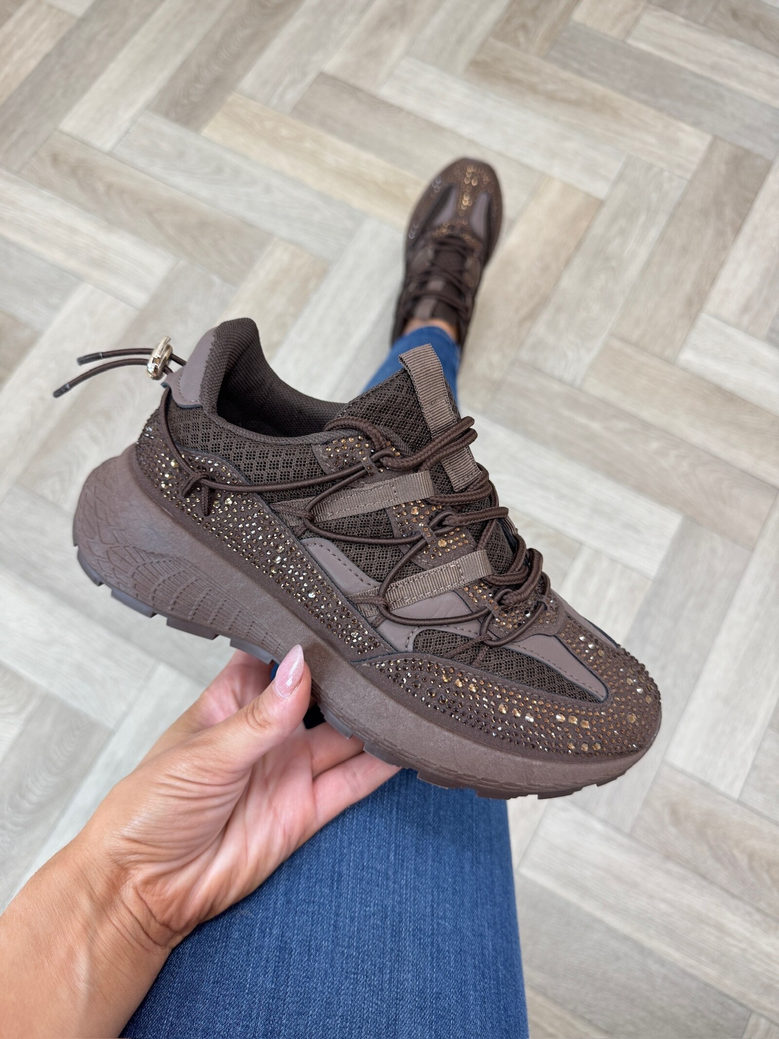 Sneakers Diamonds Steffie 88-132 Choco