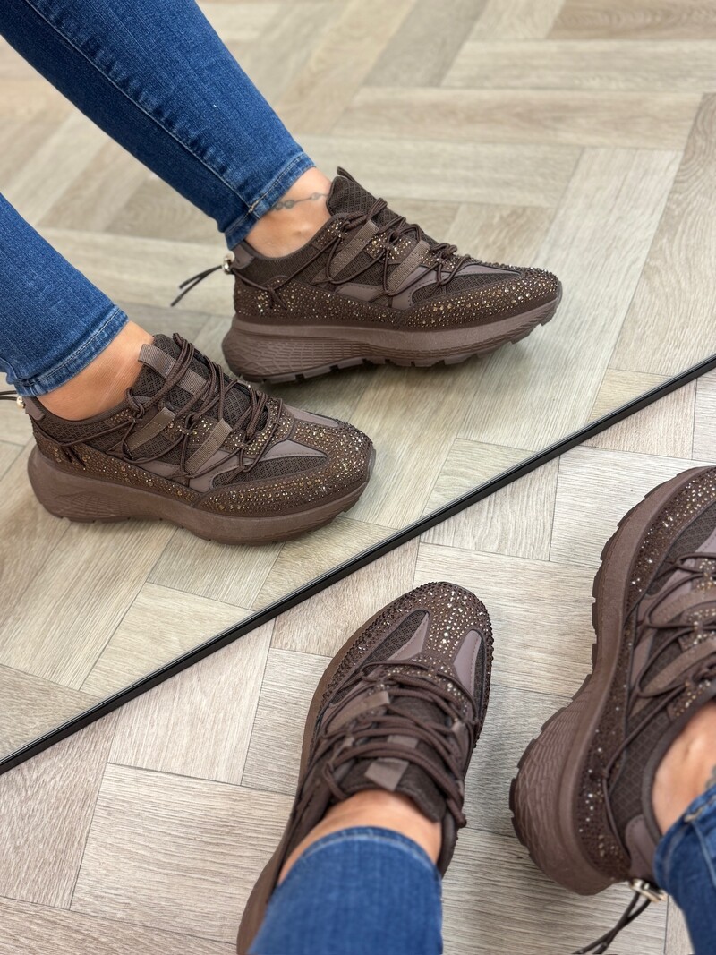 Sneakers Diamonds Steffie 88-132 Choco