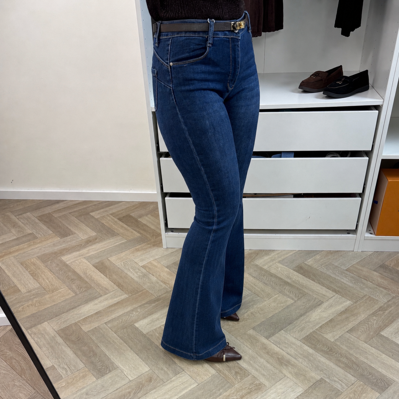 Perfect Flair Stretch Jeans  Dark Blue M1076-11
