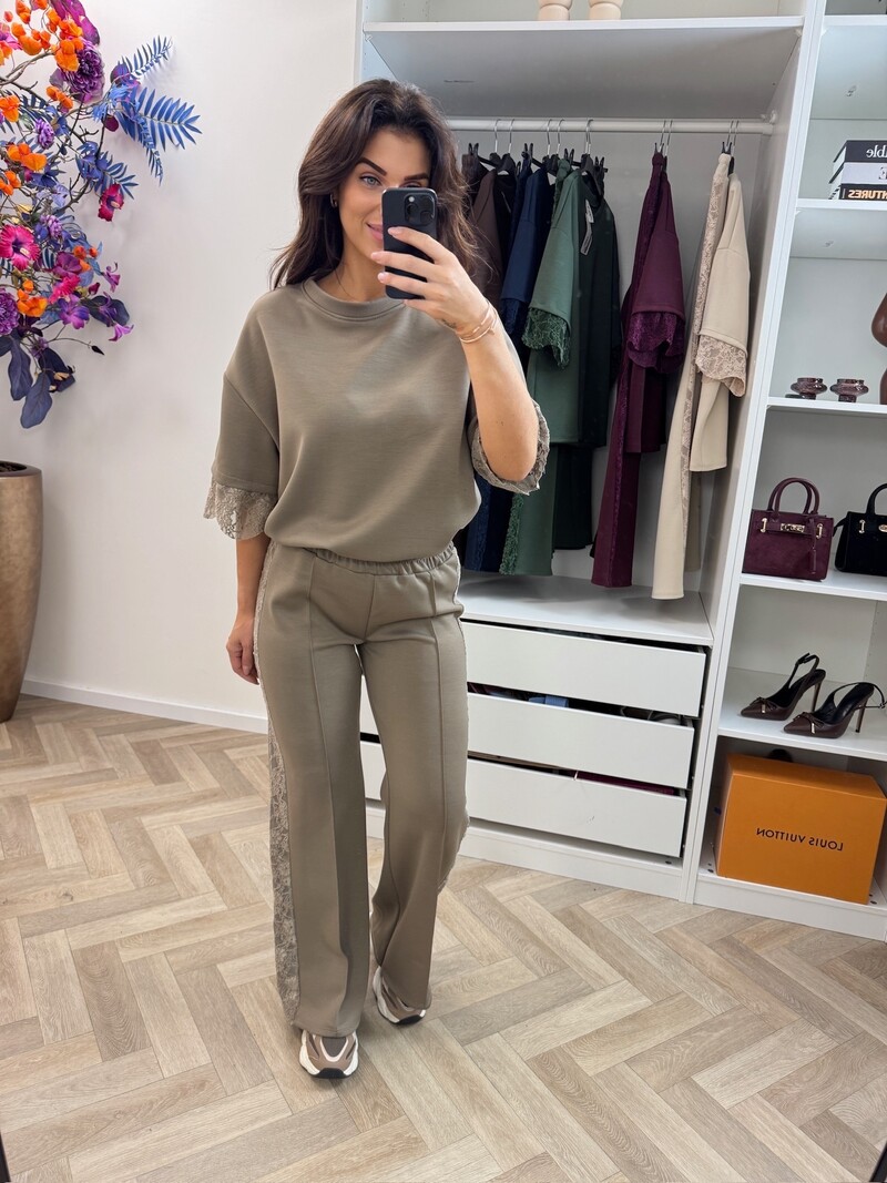 Joggingspak Lace Taupe