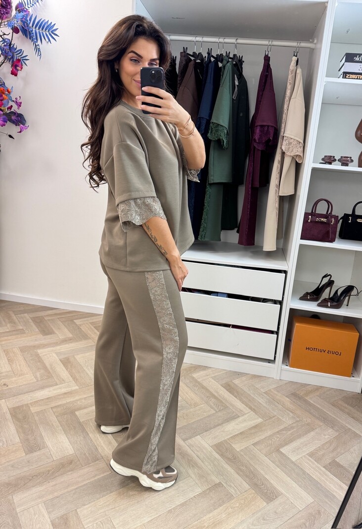 Joggingspak Lace Taupe