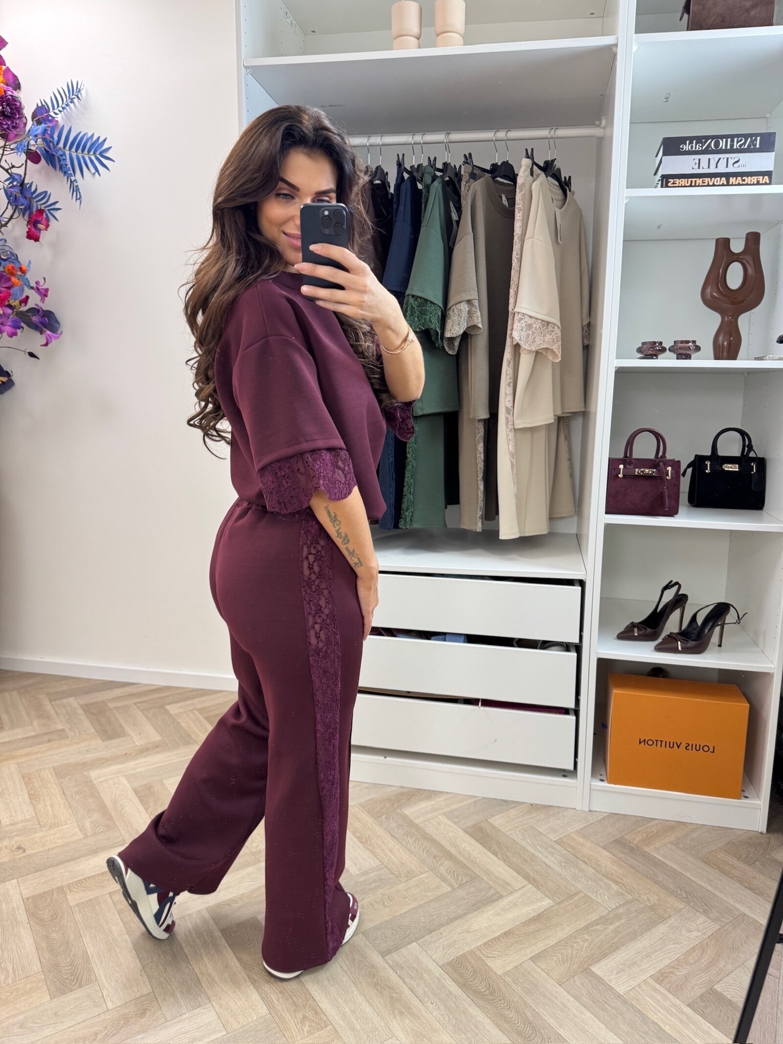 Joggingspak Lace Bordeaux