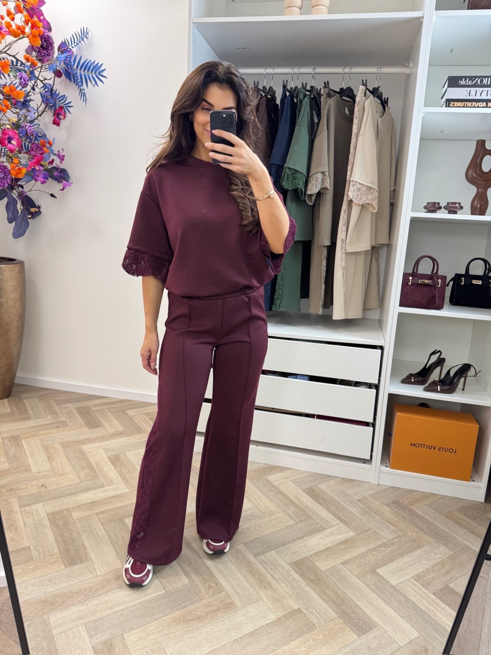 Joggingspak Lace Bordeaux