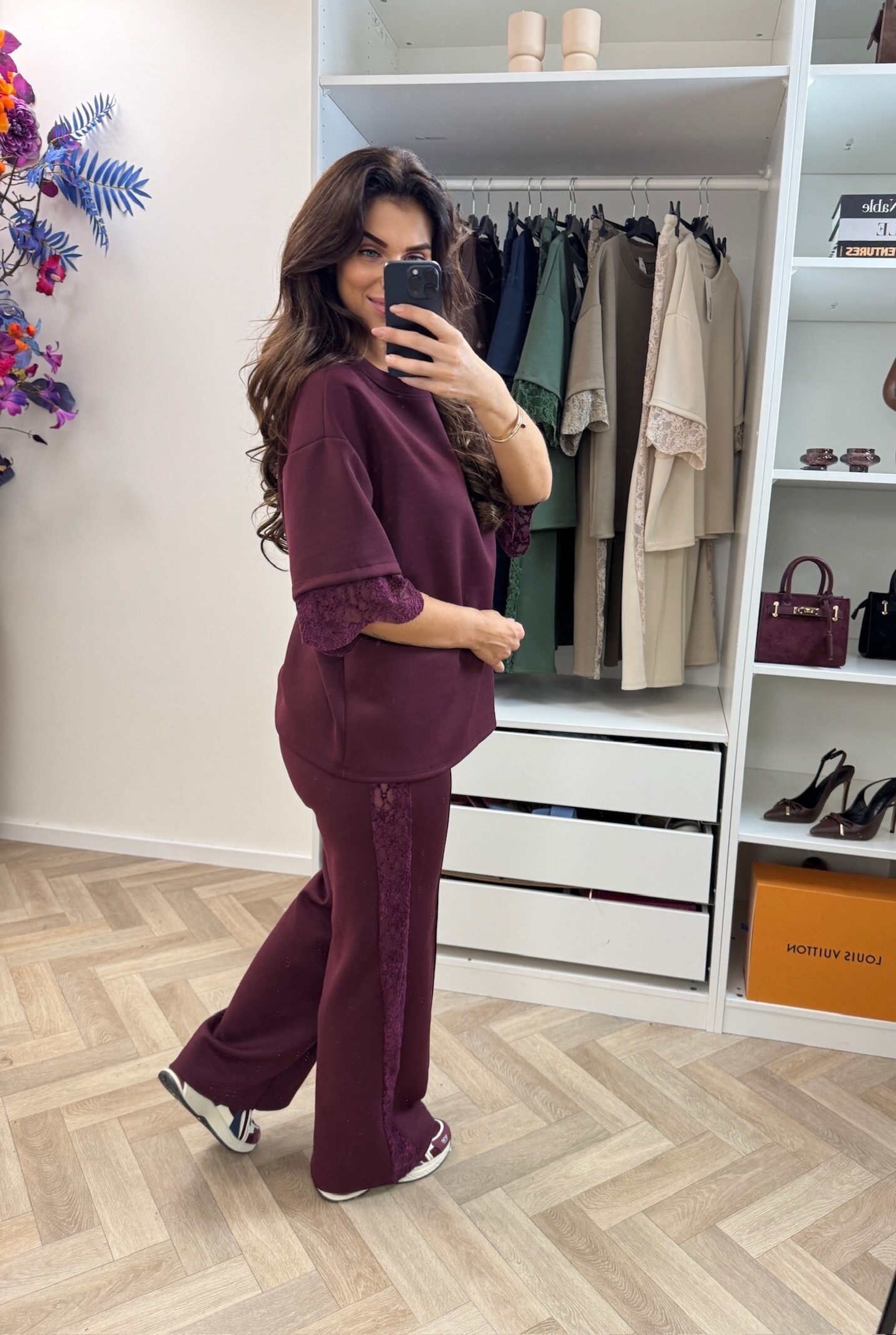 Joggingspak Lace Bordeaux