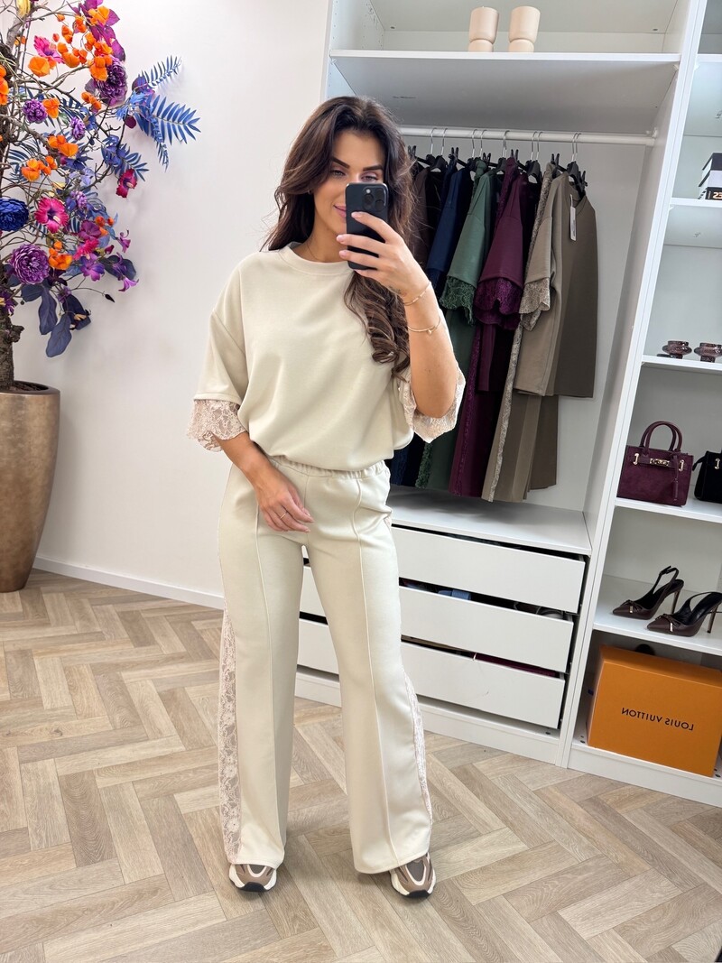 Joggingspak Lace Beige