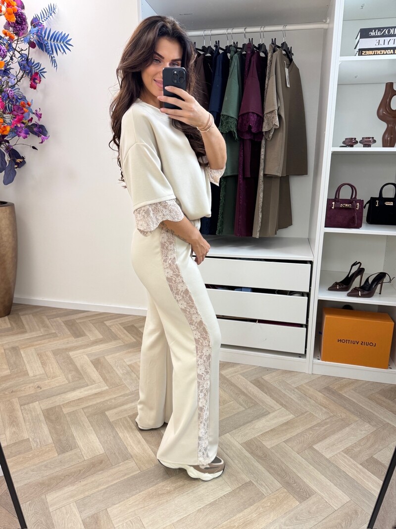 Joggingspak Lace Beige