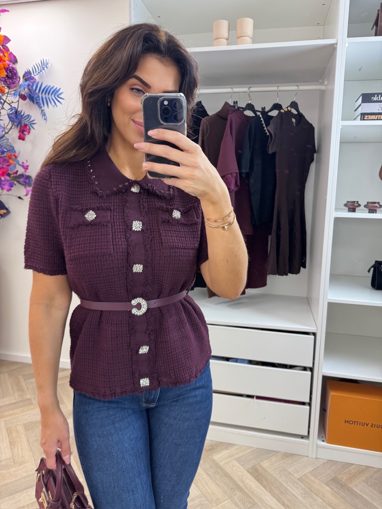 Top Glam With Belt MC2772 Wine