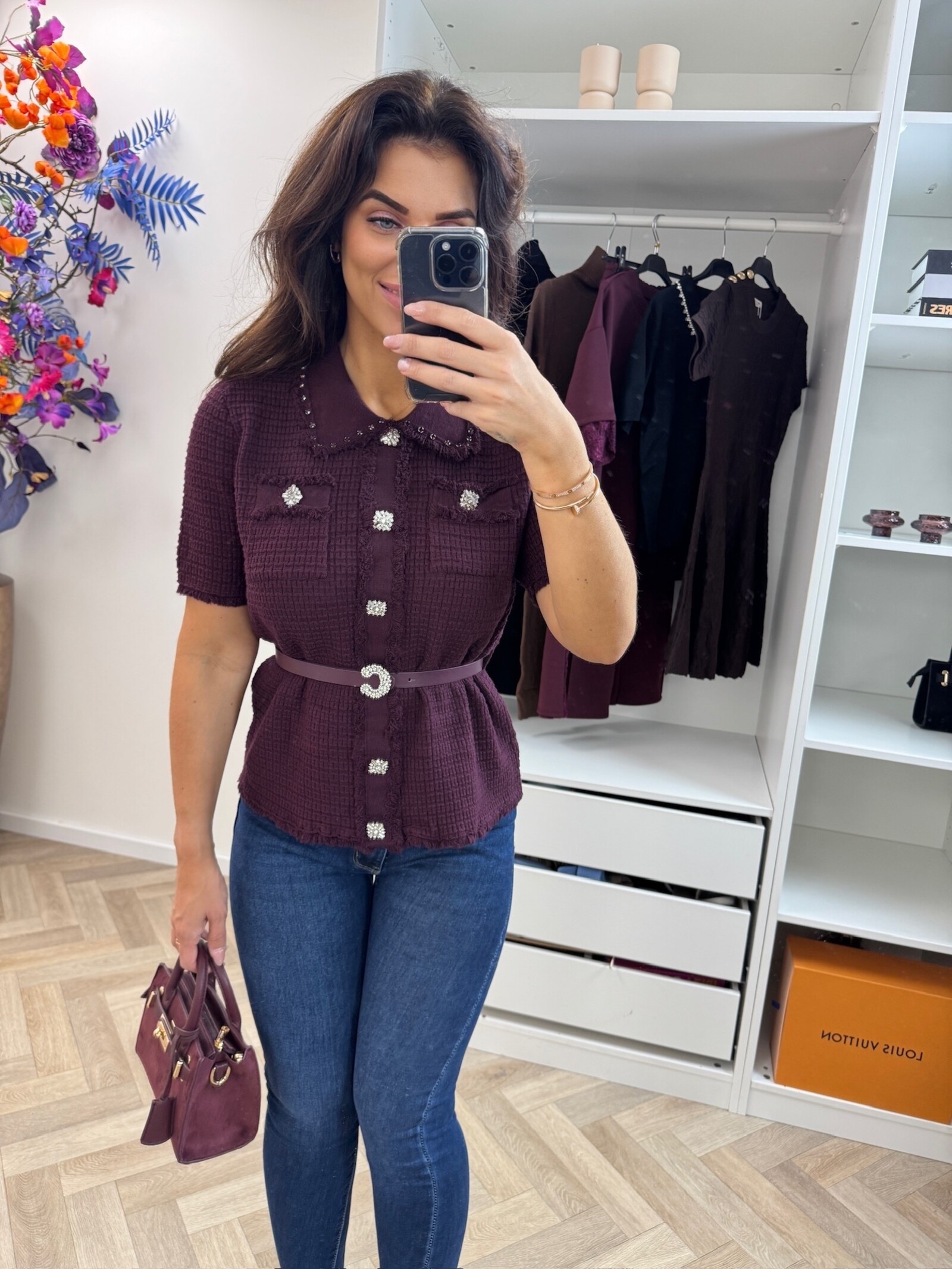 Top Glam With Belt MC2772 Wine