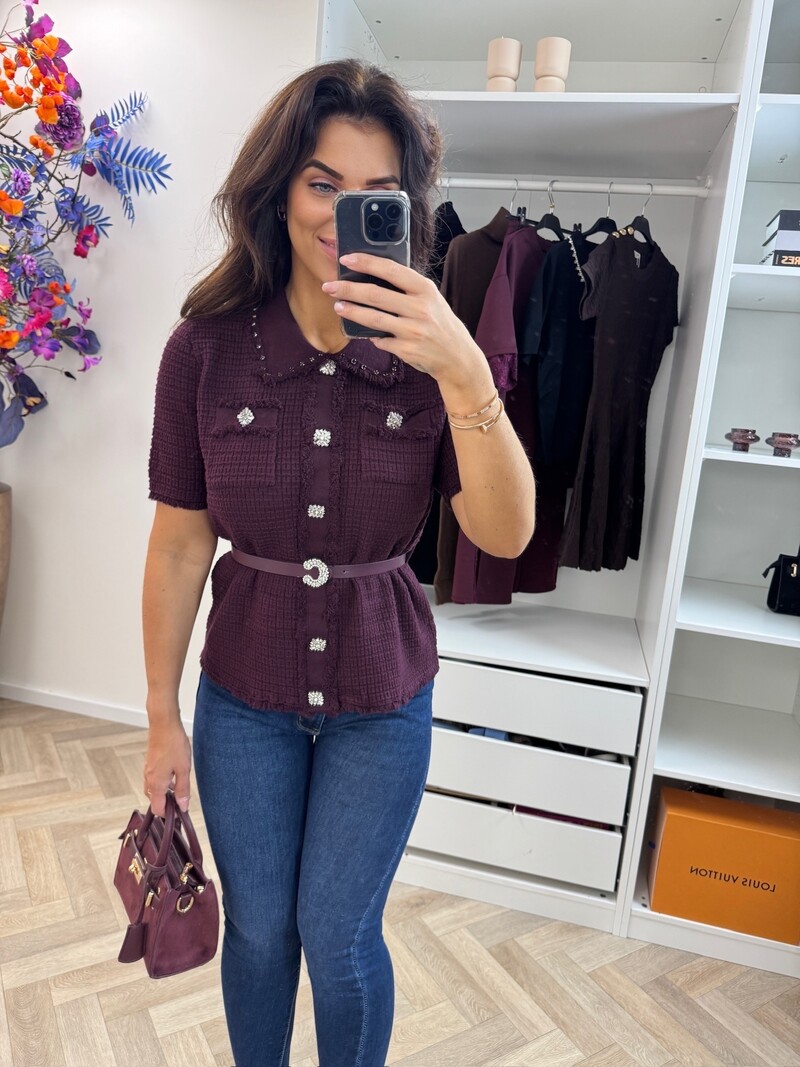 Top Glam With Belt MC2772 Wine