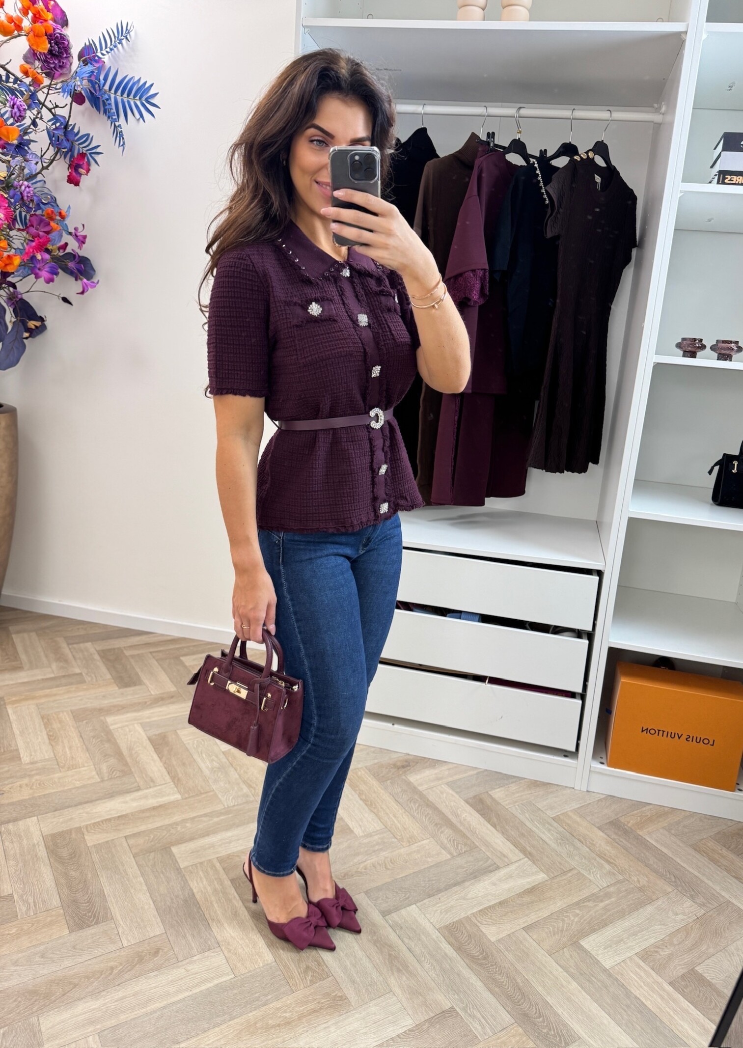 Top Glam With Belt MC2772 Wine