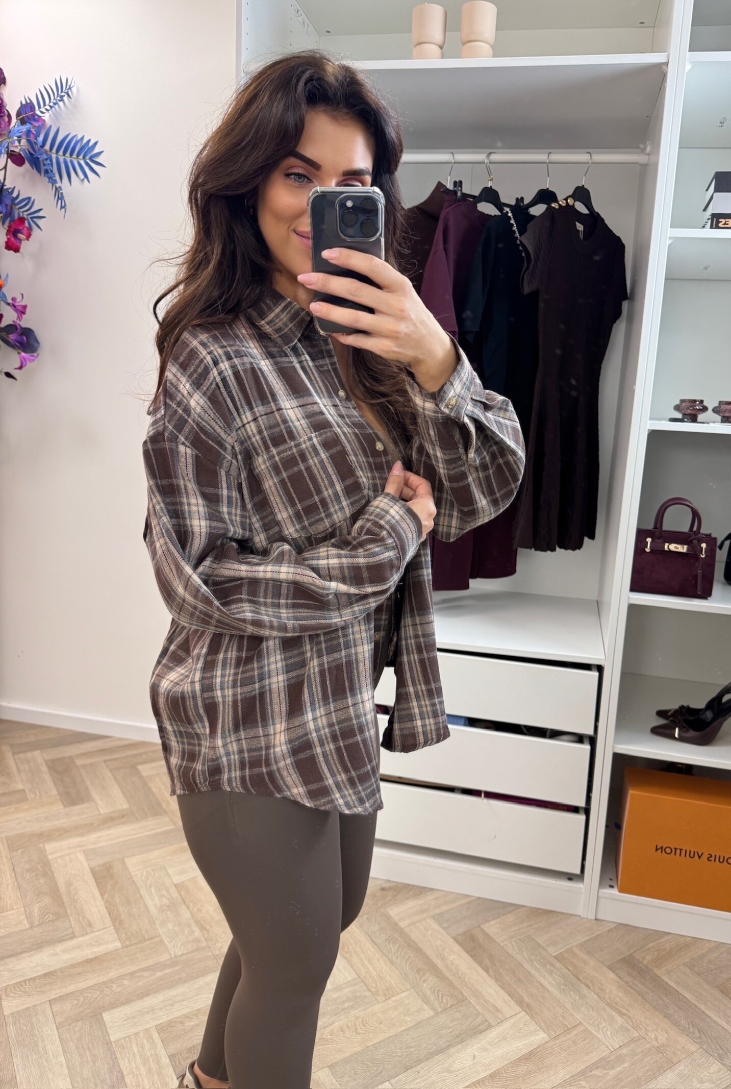 Blouse Ruit Basic R2787 Taupe