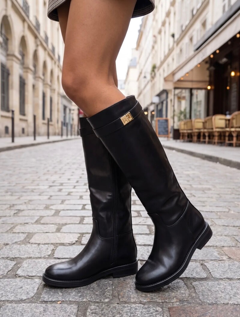 Leder Boots Kelsy YT036 Black