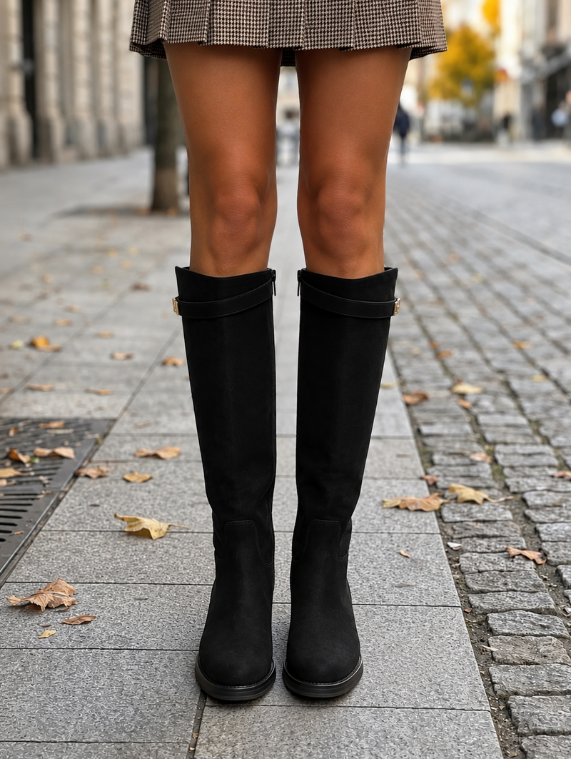 Suede Boots Kelsy YT035 Black