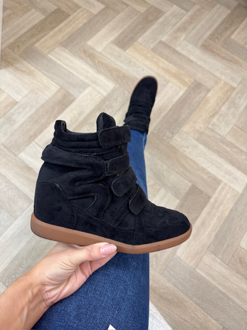 Wedges Isa Suede 7108 Black