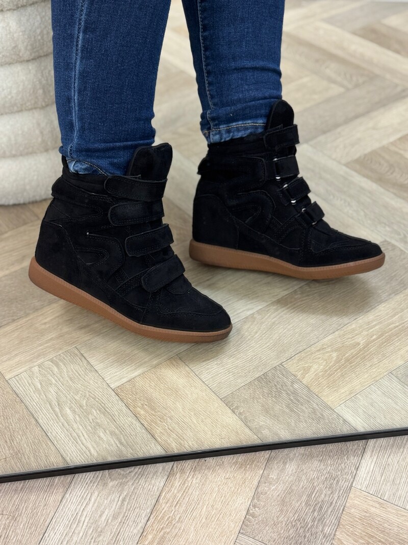 Wedges Isa Suede 7108 Black