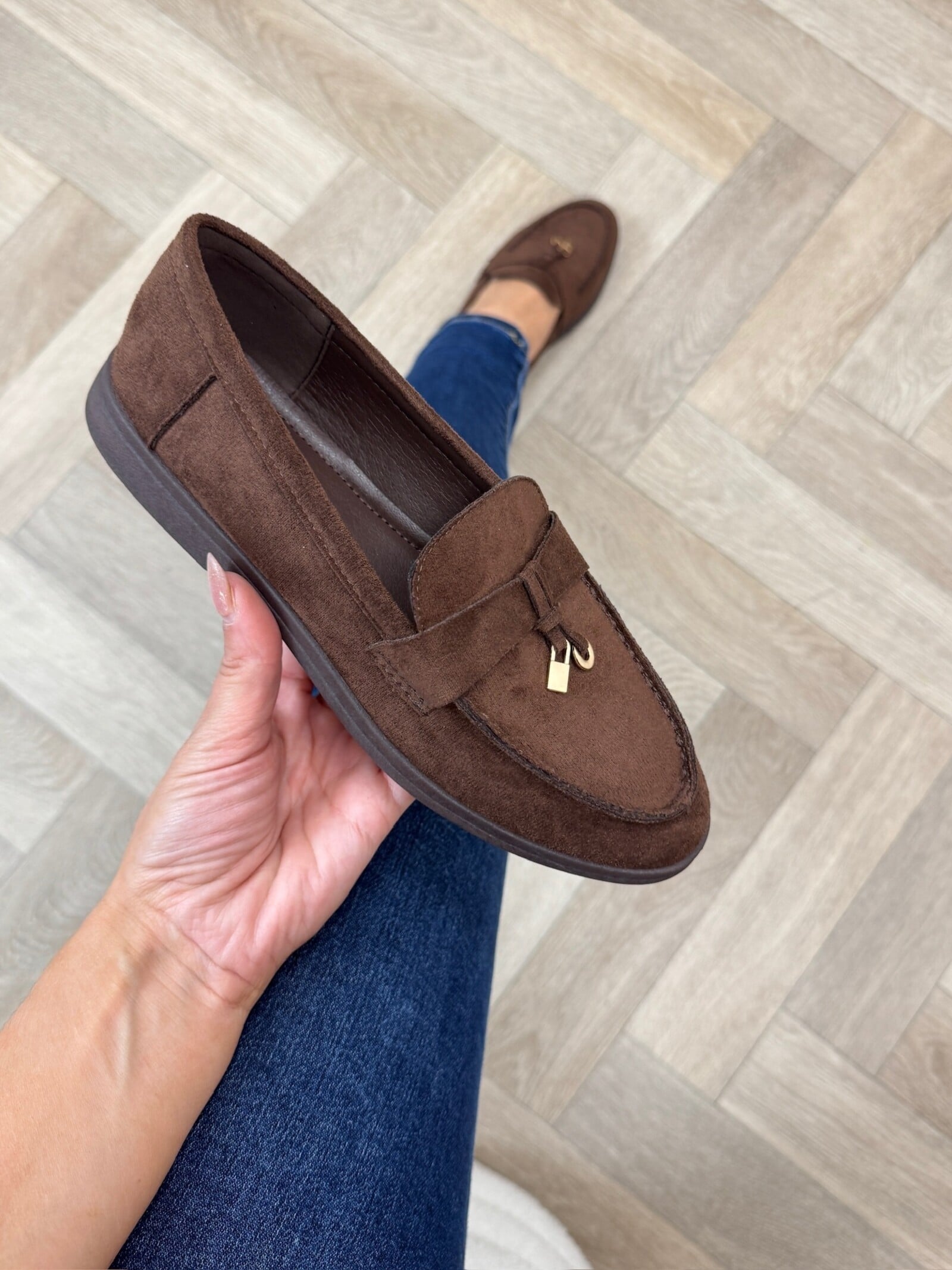 Suede Loafers Classic AQ229 Choco