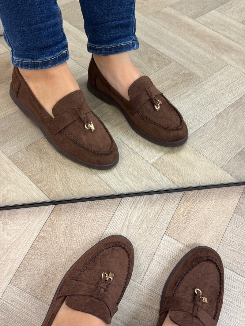 Suede Loafers Classic AQ229 Choco