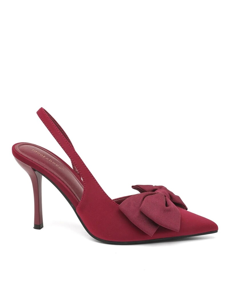 Heels Bow New 3298 Wine