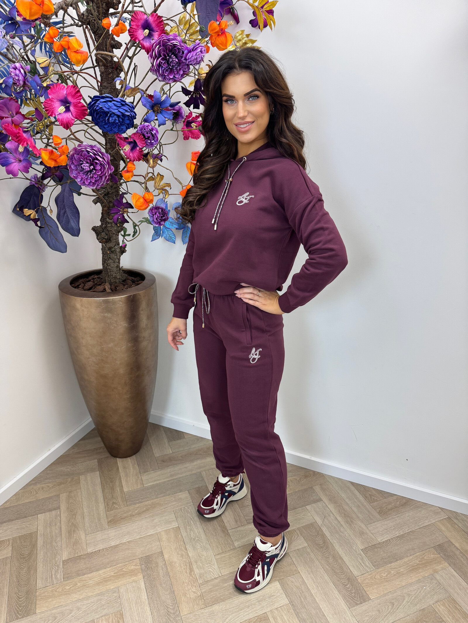 Liu-Jo Hoodie LJ Logo Red Aubergine Liu Jo 1962