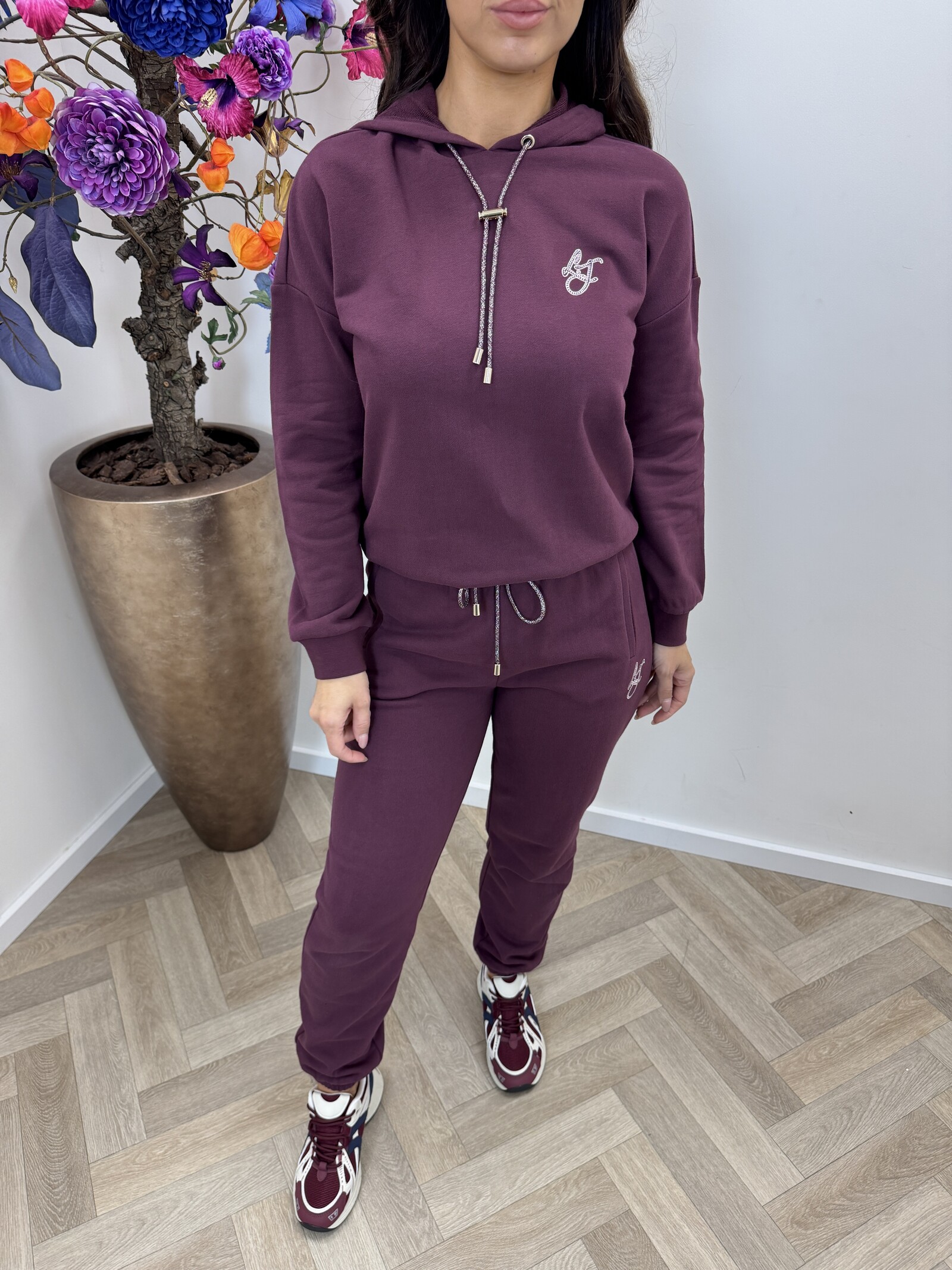 Liu-Jo Hoodie LJ Logo Red Aubergine Liu Jo 1962