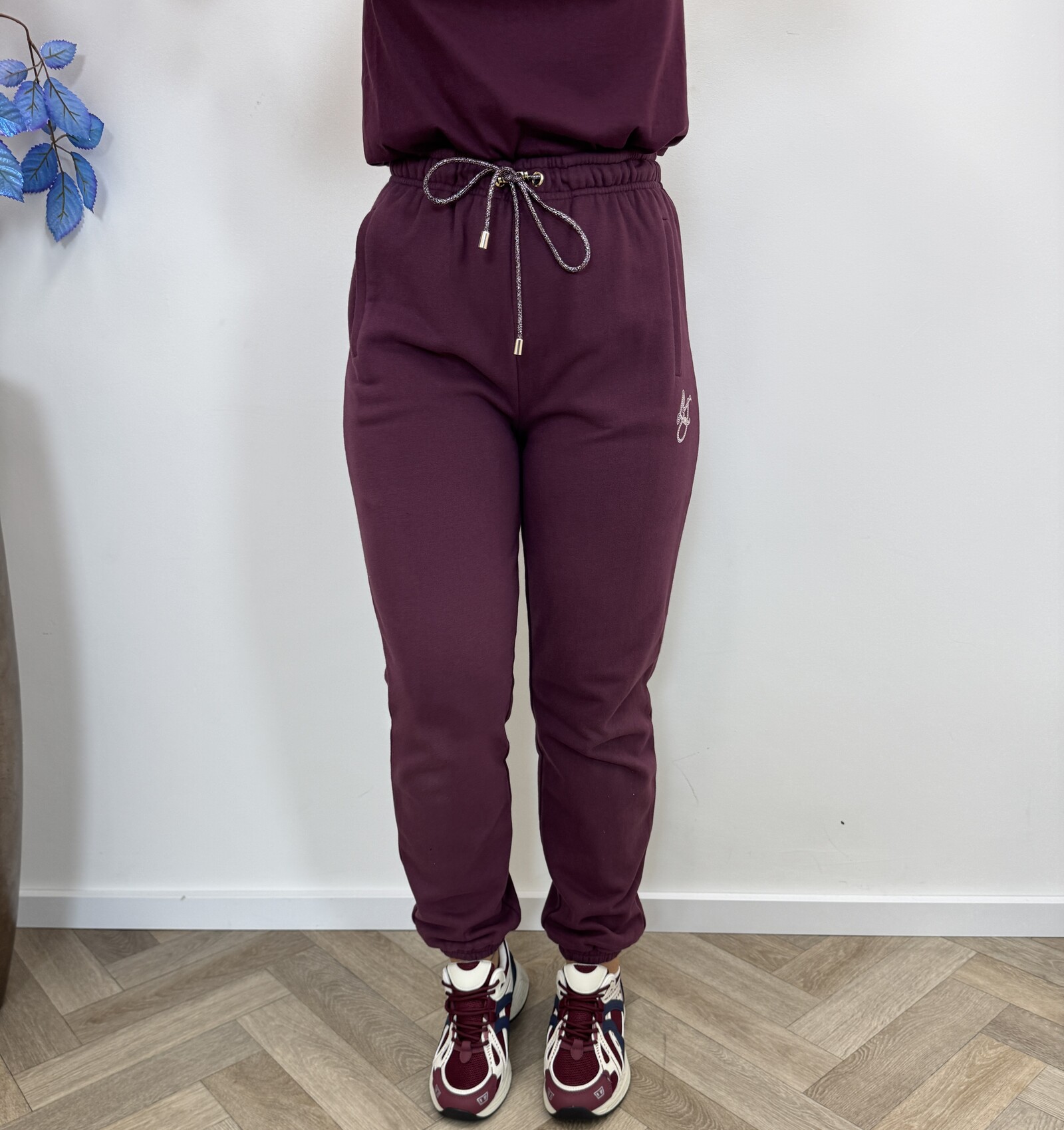 Liu-Jo Pants LJ Logo Red Aubergine Liu Jo 1963