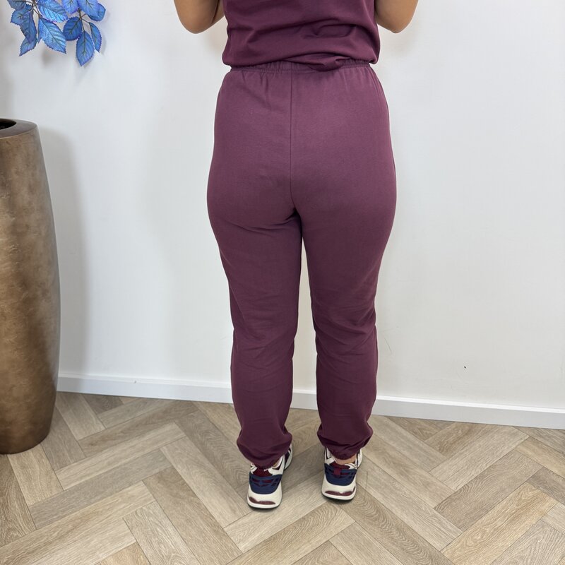 Pants LJ Logo Red Aubergine Liu Jo 1963