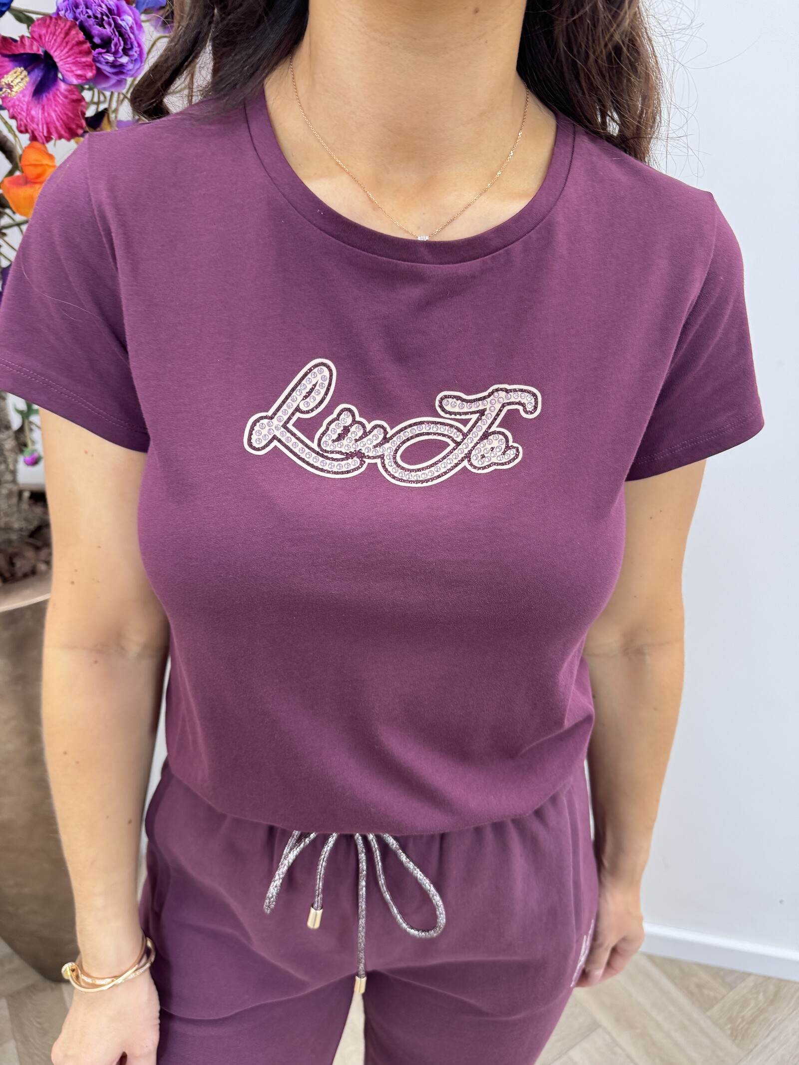 Liu-Jo T-shirt Liu Jo Logo Red Aubergine 1966