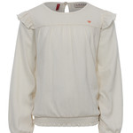 Looxs Little Little crinckle top with embroidery warm white