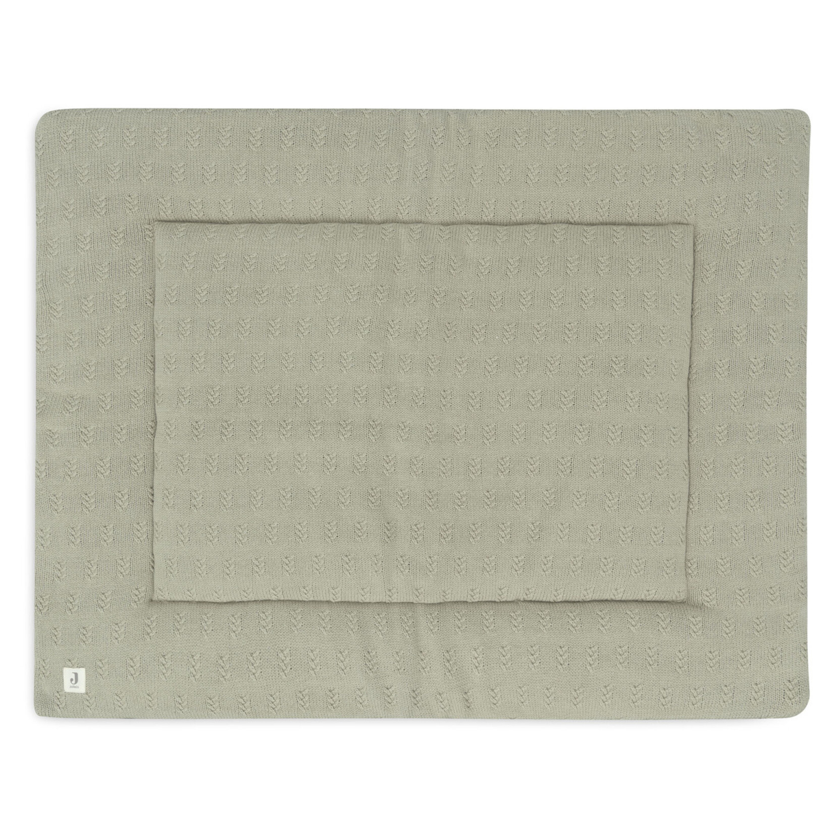 Jollein Boxkleed 75x95cm Grain Knit Olive Green