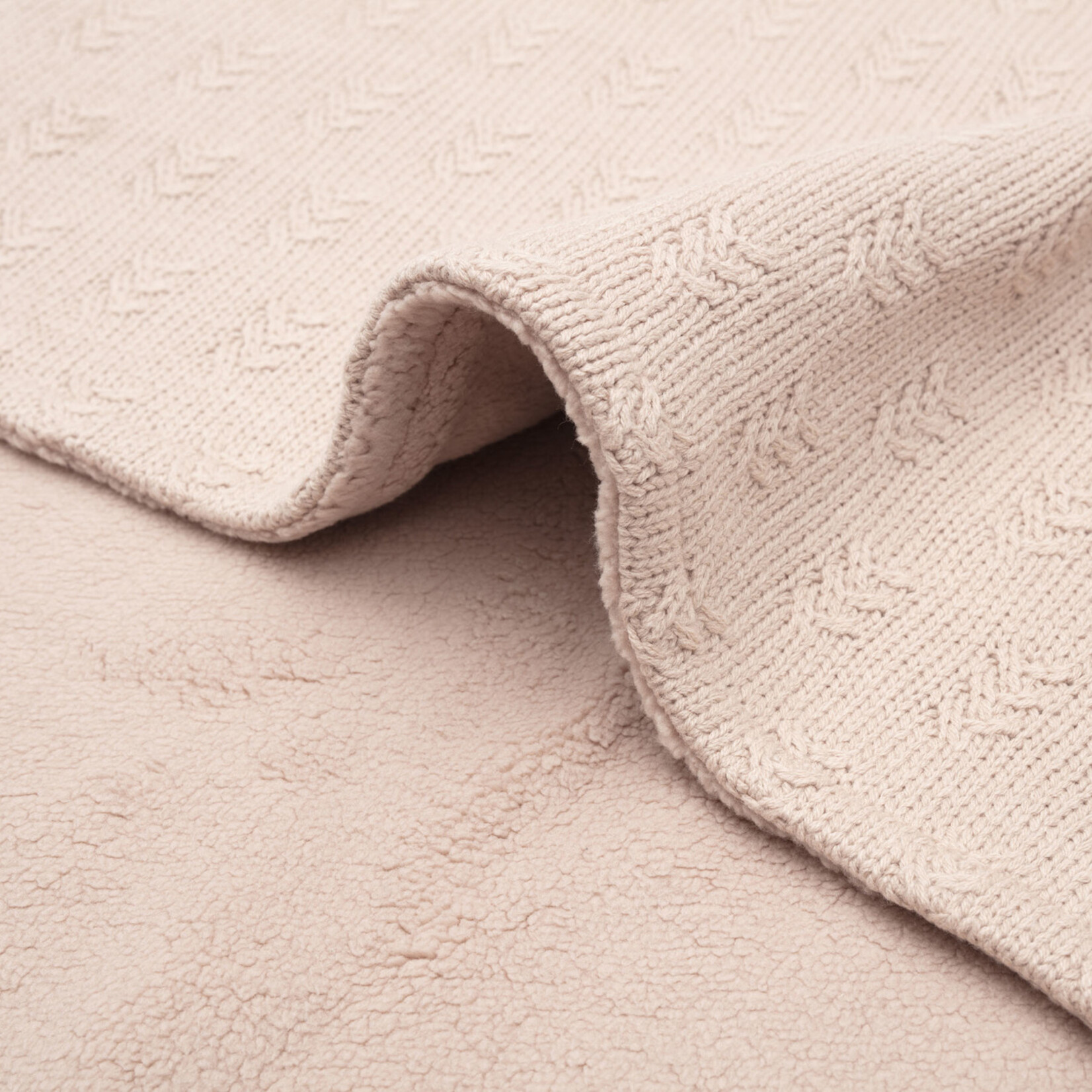 Jollein Deken Wieg 75x100cm Grain Knit Wild  Rose/Velve