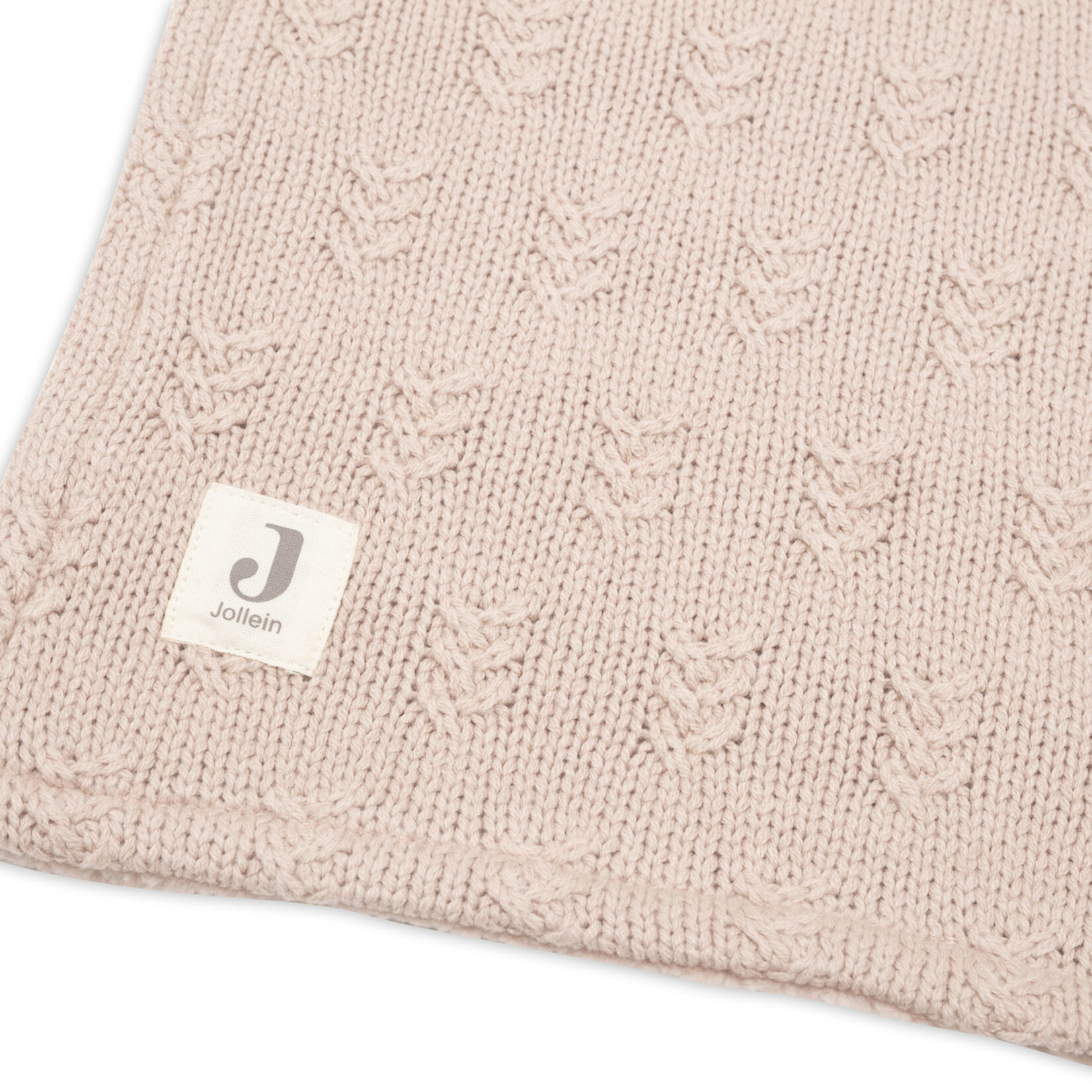 Jollein Deken Wieg 75x100cm Grain Knit Wild  Rose/Velve