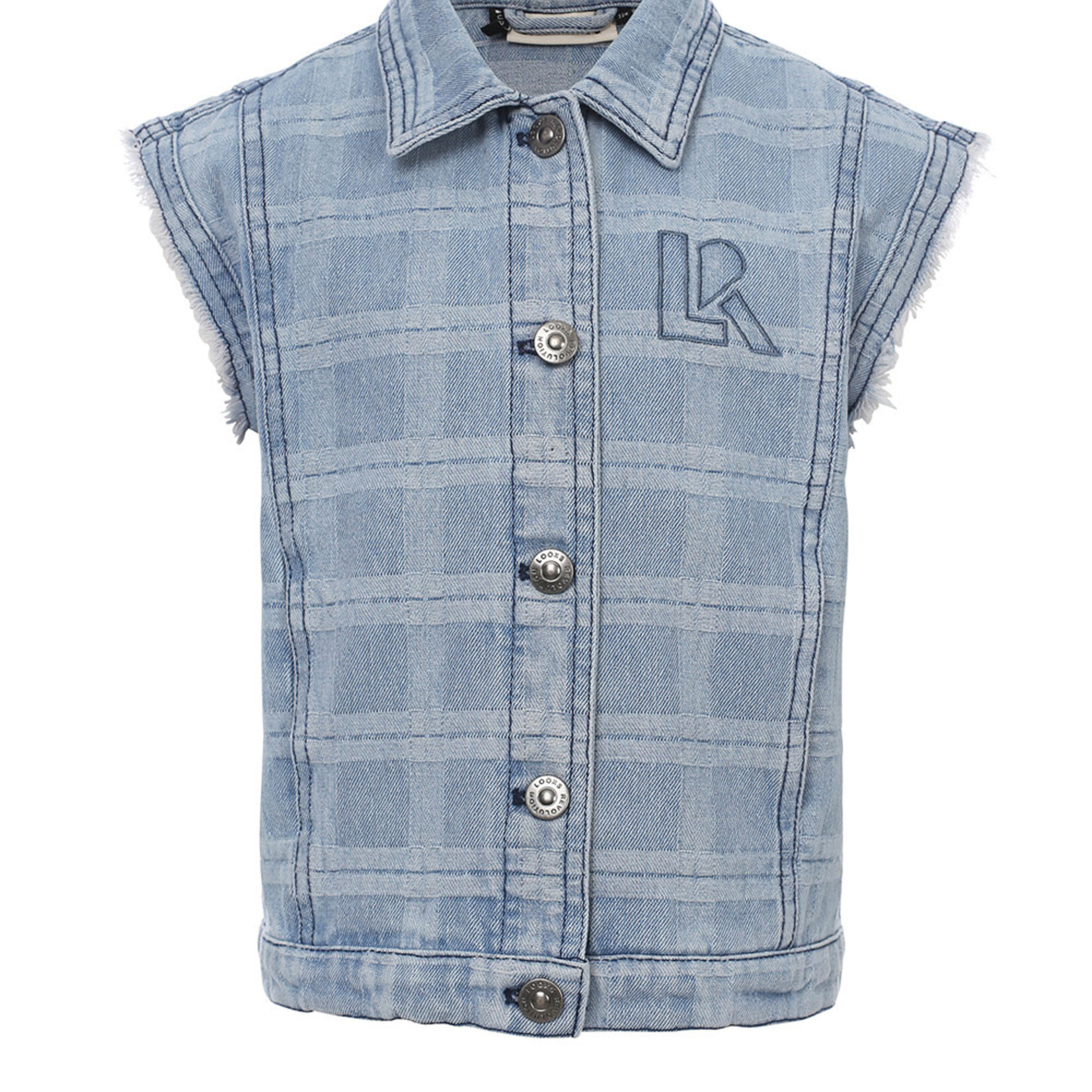 Looxs 10sixteen 10Sixteen check denim gilet check denim