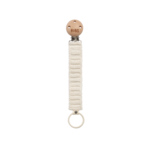 Bibs Bibs Pacifier Clip Knitted Ivory