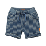 BESS Shorts Denim Striped stone wash