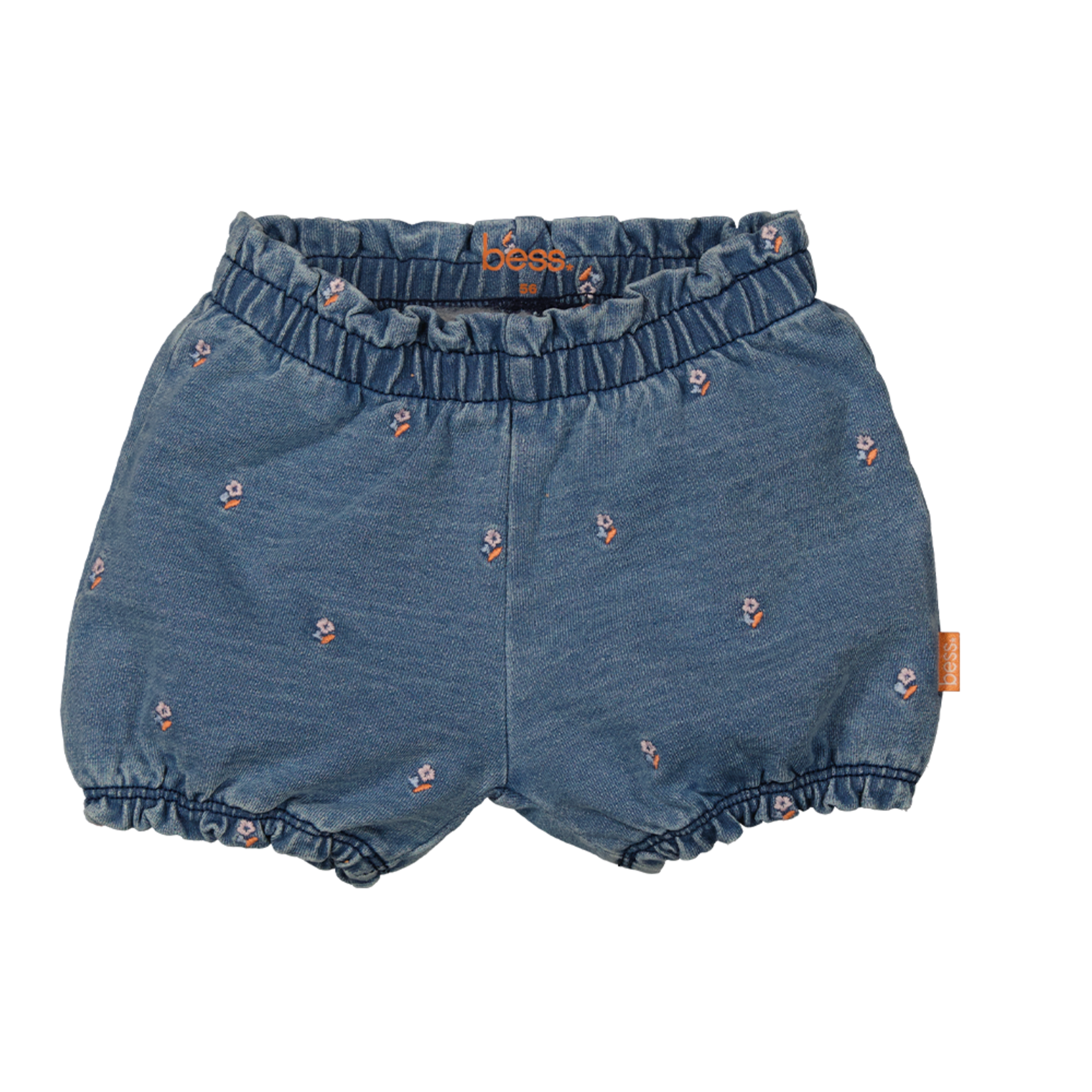 BESS Short Denim Embroidery Flower