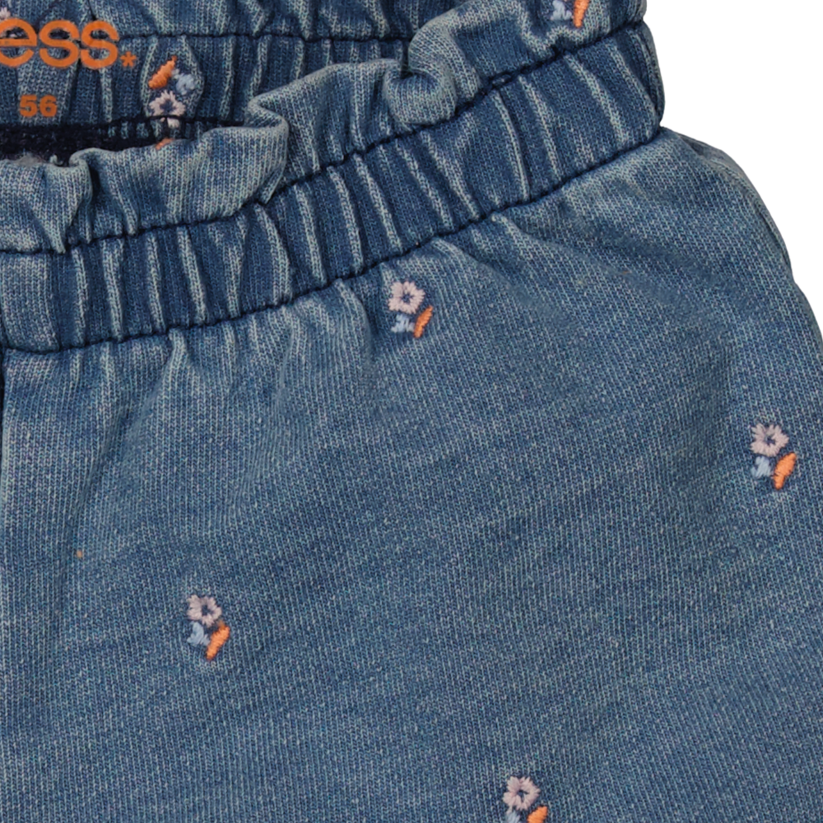 BESS Short Denim Embroidery Flower