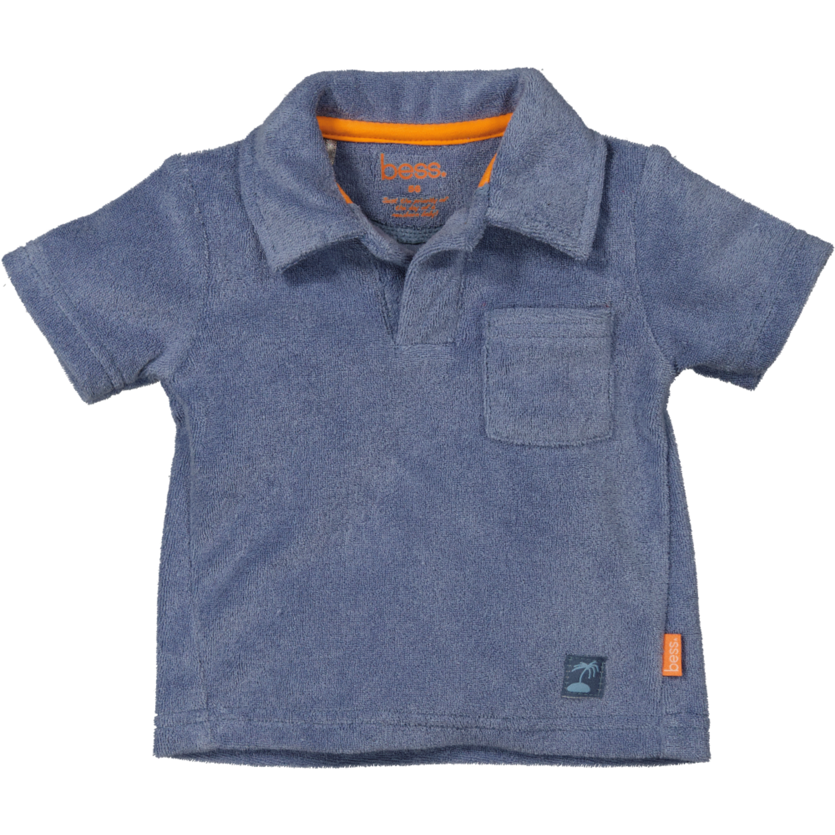 BESS Polo sh.sl. Towelling country blue