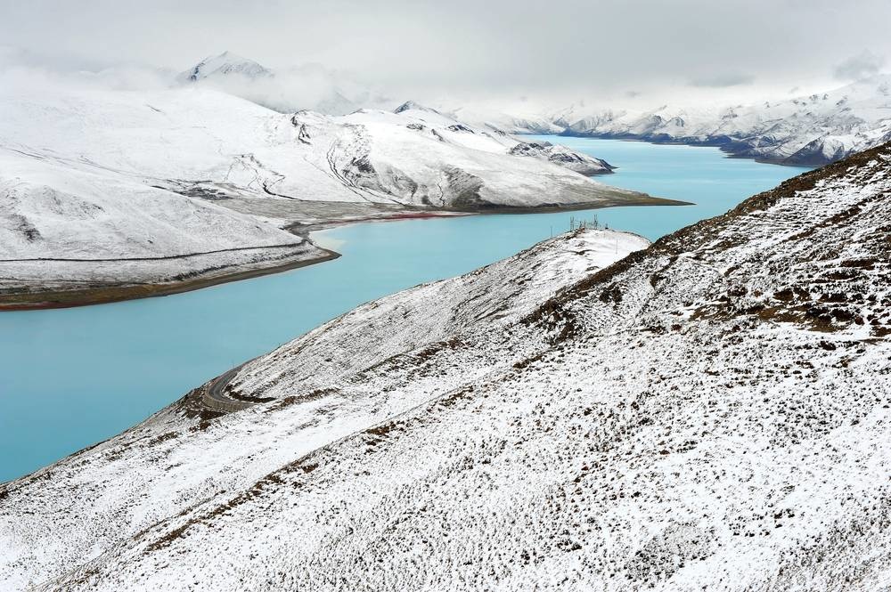 Ice blue river