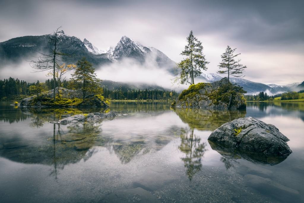 Rainy morning at Hintersee (Bavaria)