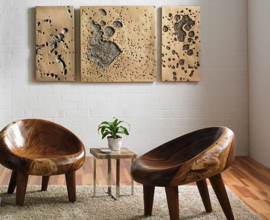 Splotch Wall Art Rectangle, Bronze