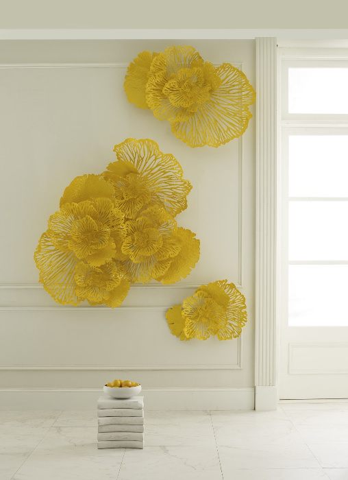 Flower wall art Yellow