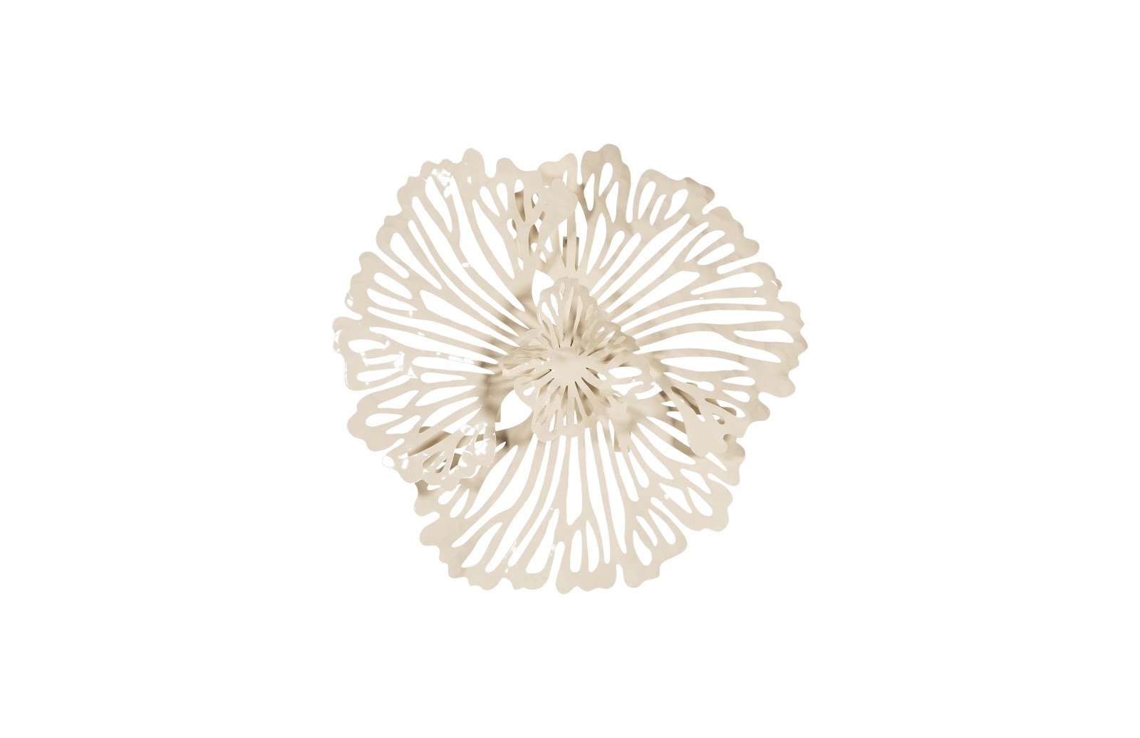 Flower wall art Ivory