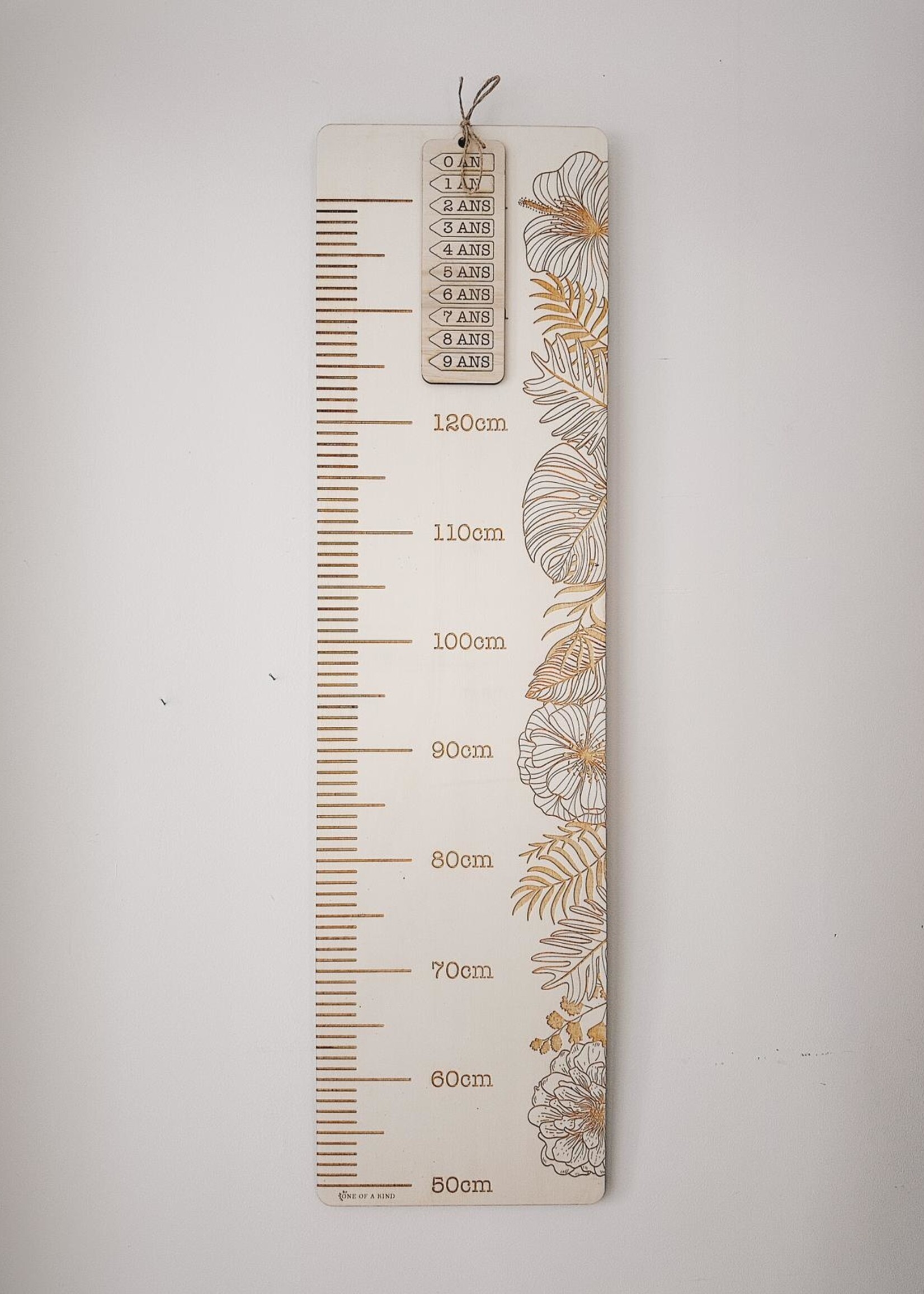 By OOAK  Wooden Growth Chart - Plants - 1,4m