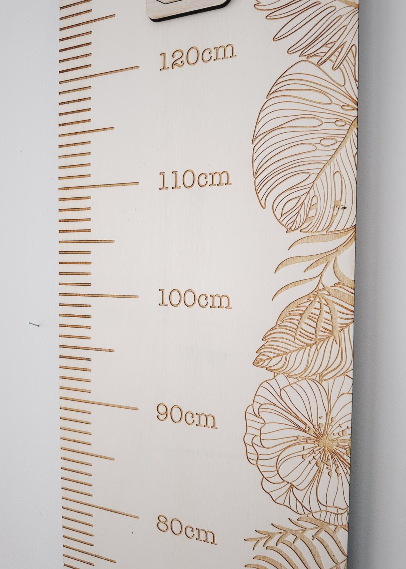 By OOAK  Wooden Growth Chart - Plants - 1,4m